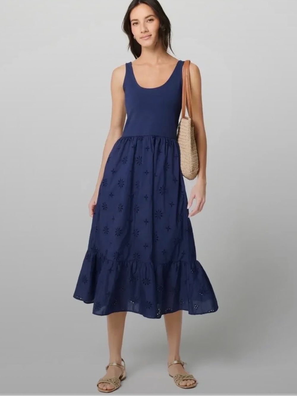 J Crew Xl Navy Blue Dress